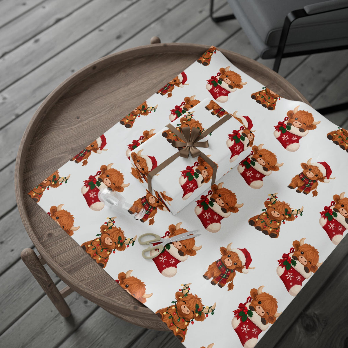 Adorable Christmas Reindeer Wrapping Paper