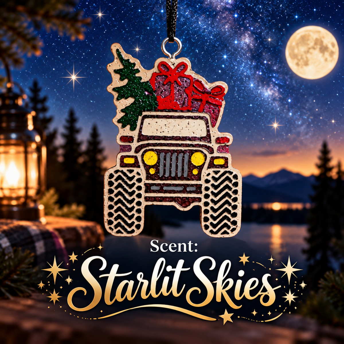 Christmas jeep car freshies