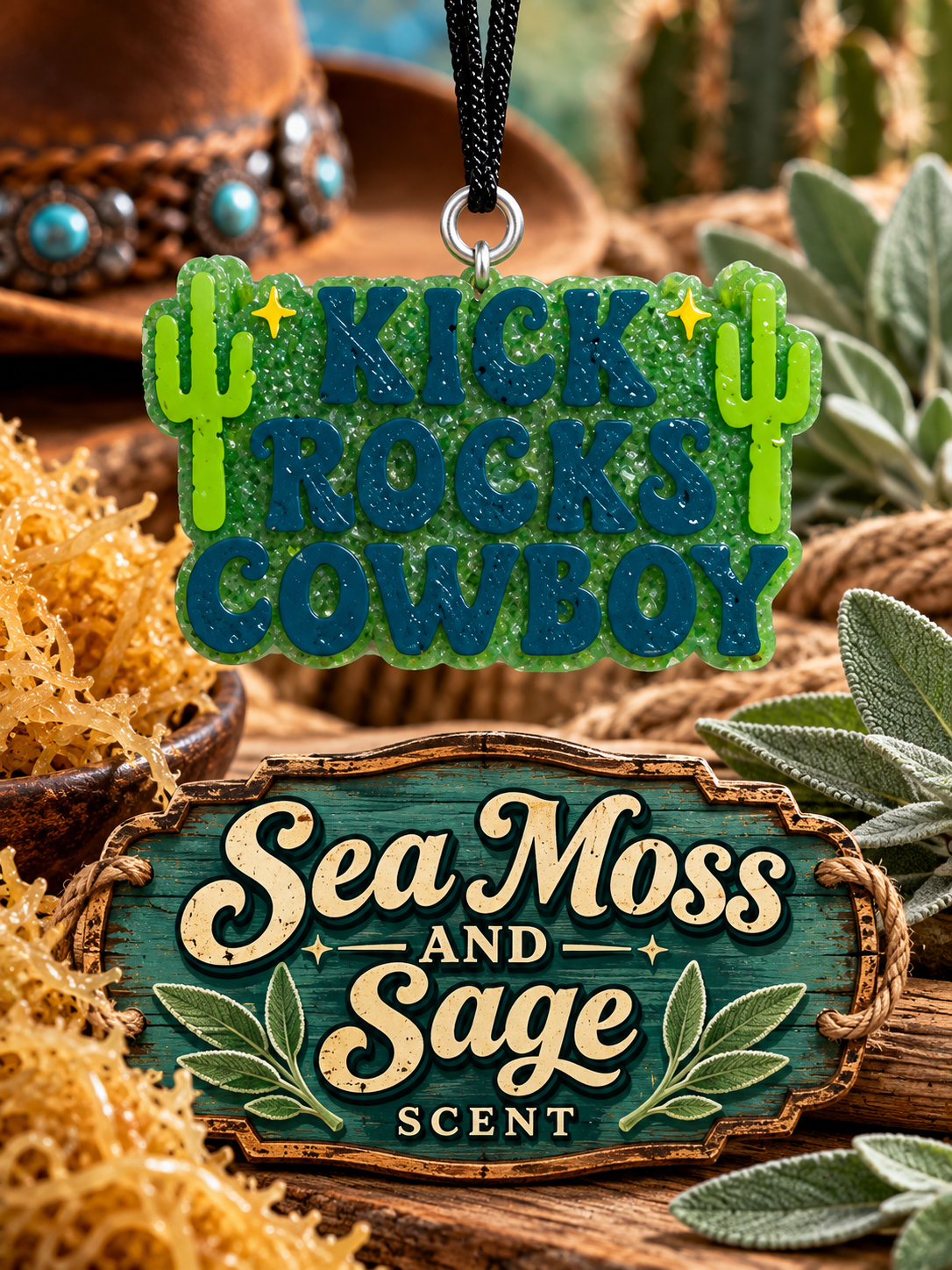 Kick rocks cowboy car freshie