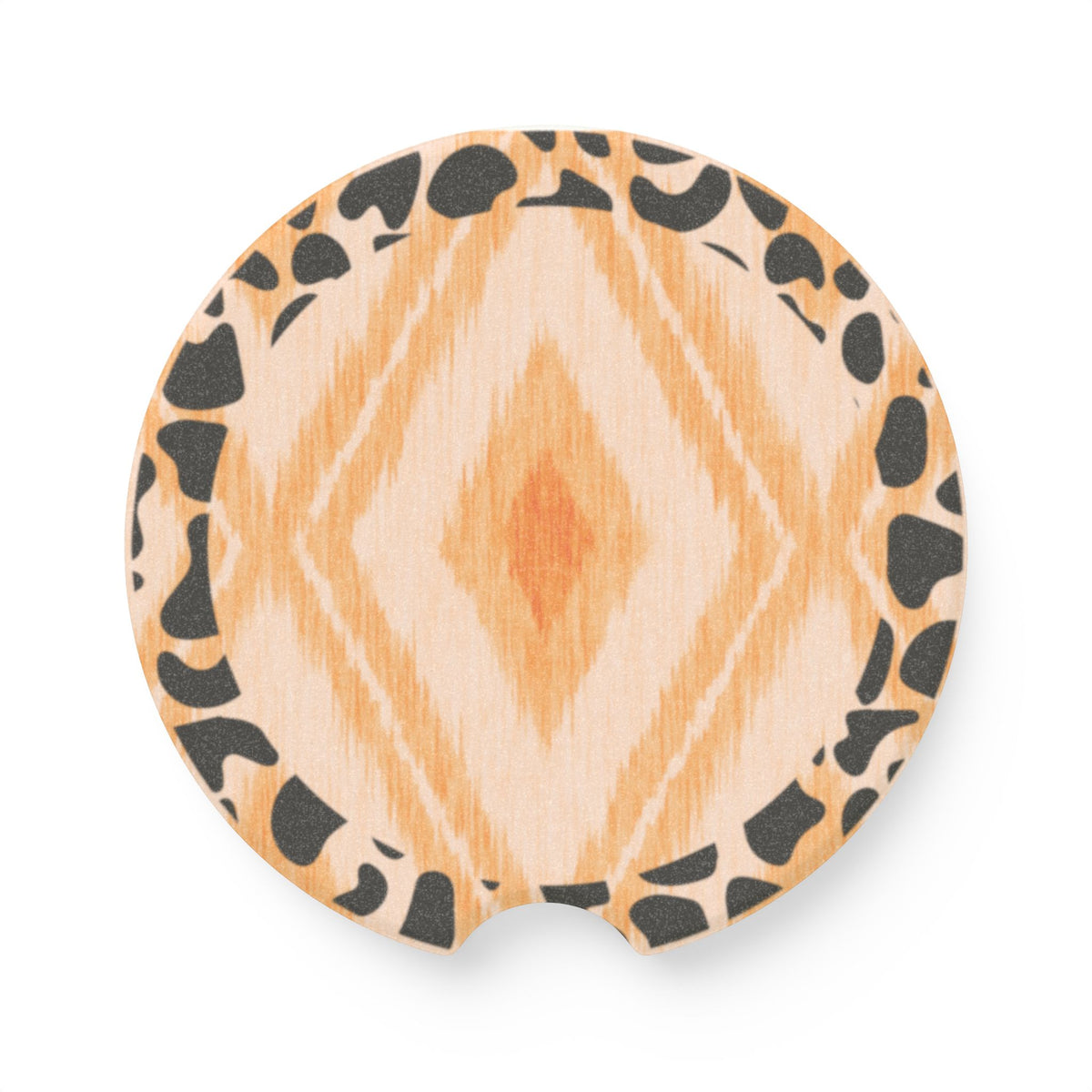 Boho Leopard Print Soapstone Car Coaster