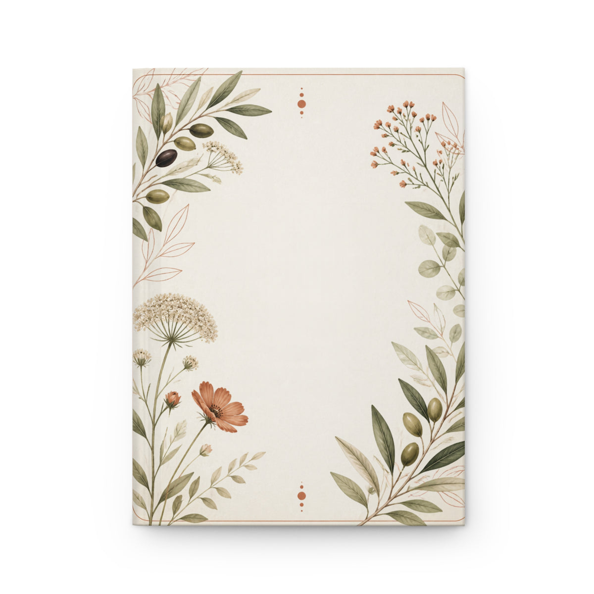 Botanical Floral Lined Journal