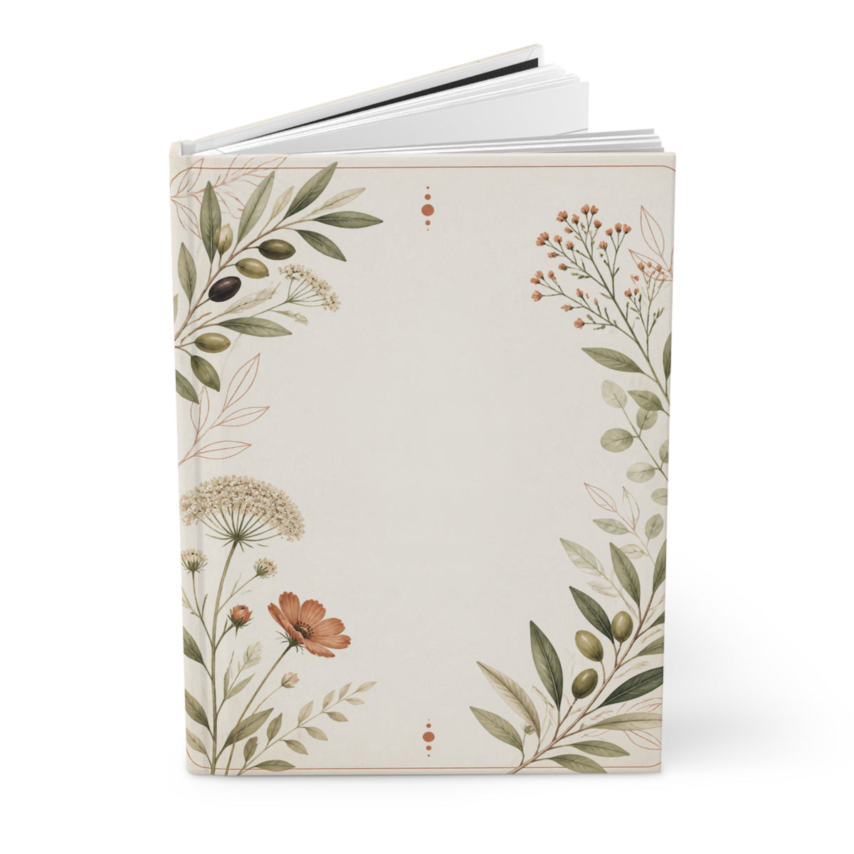 Botanical Floral Lined Journal