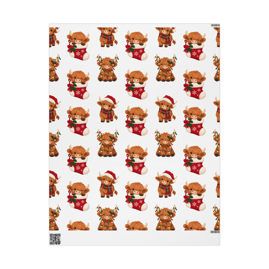 Adorable Christmas Reindeer Wrapping Paper