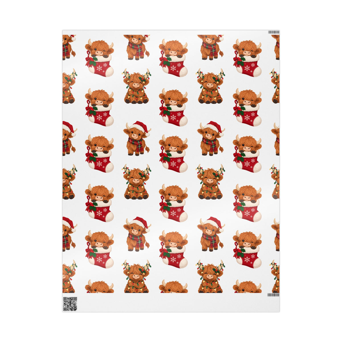 Adorable Christmas Reindeer Wrapping Paper