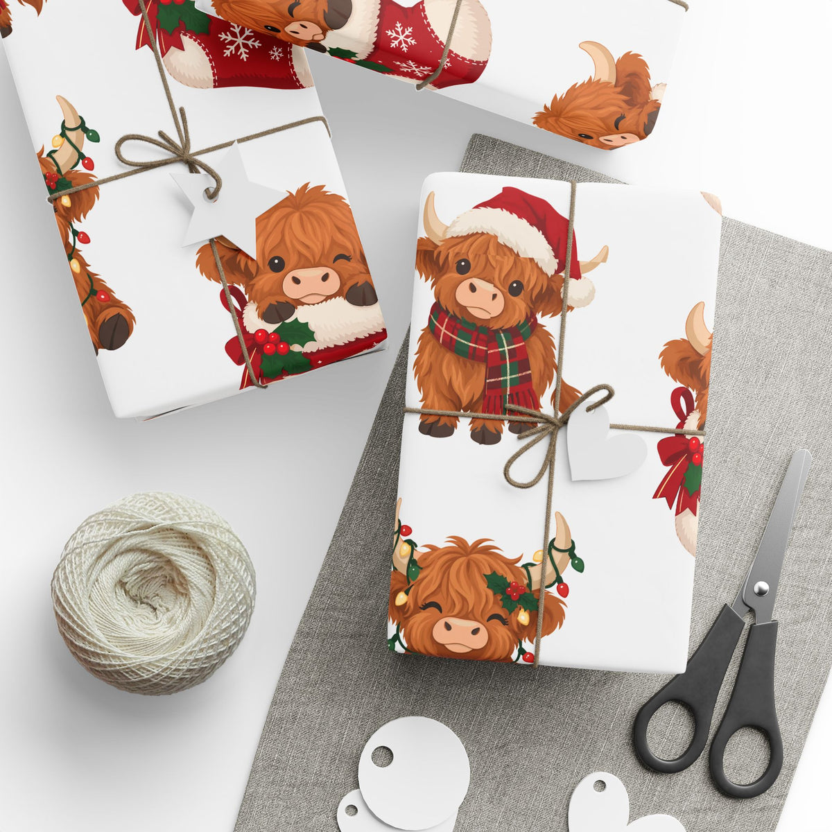 Adorable Christmas Reindeer Wrapping Paper