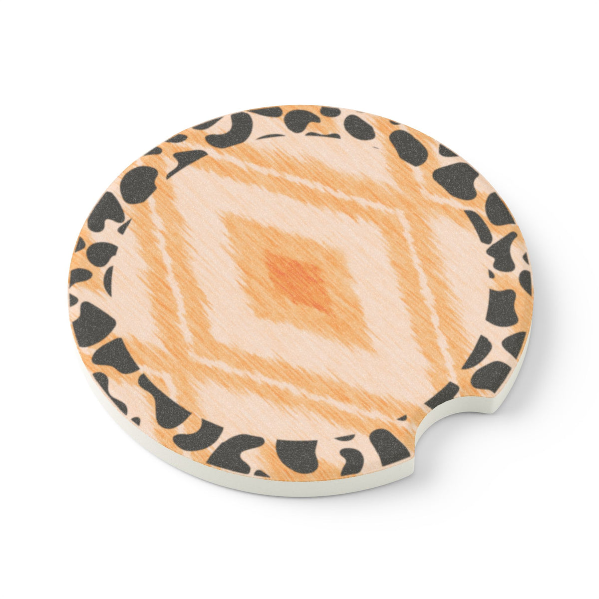 Boho Leopard Print Soapstone Car Coaster