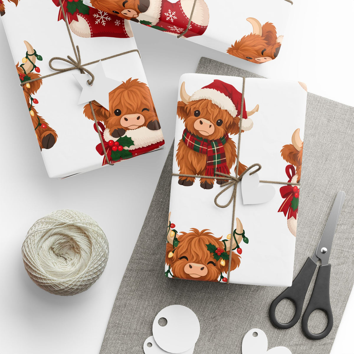 Adorable Christmas Reindeer Wrapping Paper