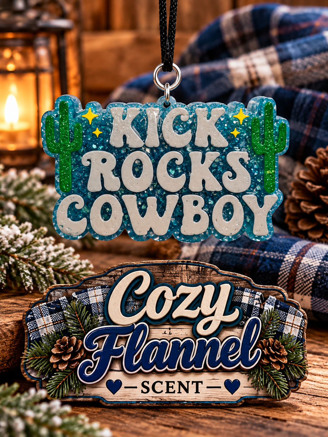 Kick Rocks Cowboy Car Freshie