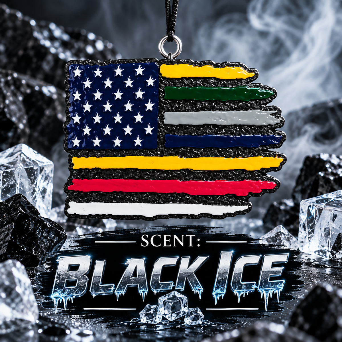 Service flag car freshie