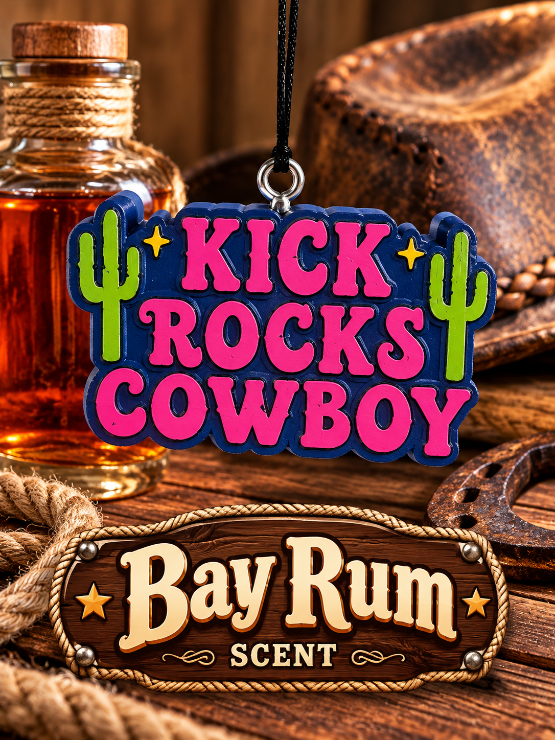 Kick rocks cowboy car freshie