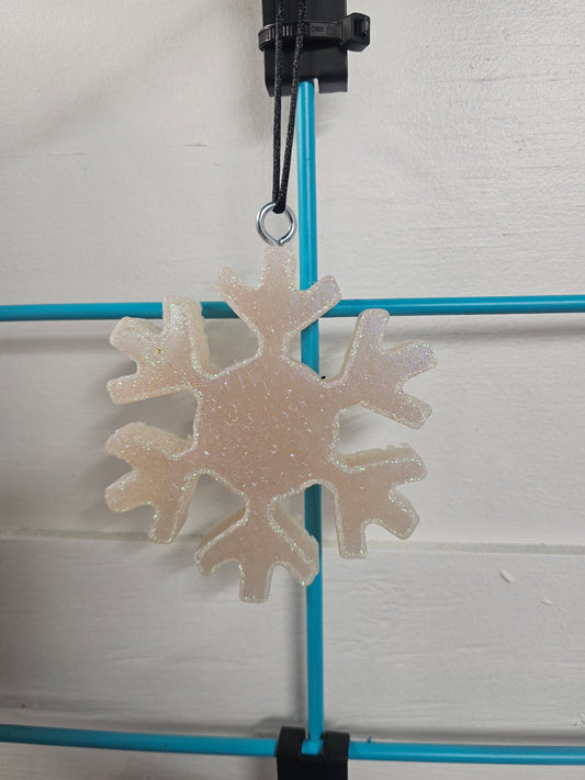 Snowflake car freshie